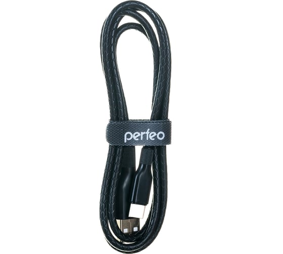 Кабель PERFEO USB2.0 A вилка - USB Type-C вилка силикон черный длина 1 м. U4907 30 013 061