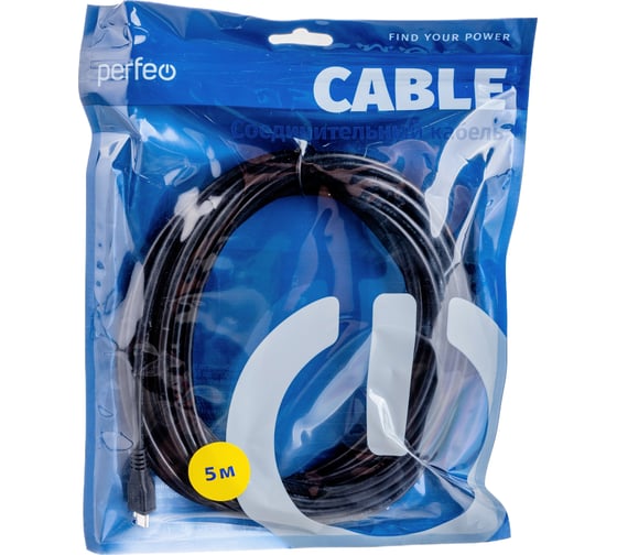 Кабель PERFEO USB2.0 A вилка - Micro USB вилка длина 5 м. U4005 30 009 032
