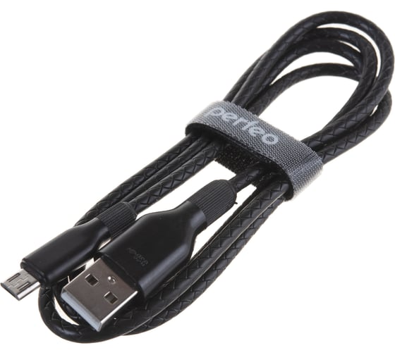 Кабель PERFEO USB2.0 A вилка - Micro USB вилка силикон черный длина 1 м. U4807 30 013 058 1