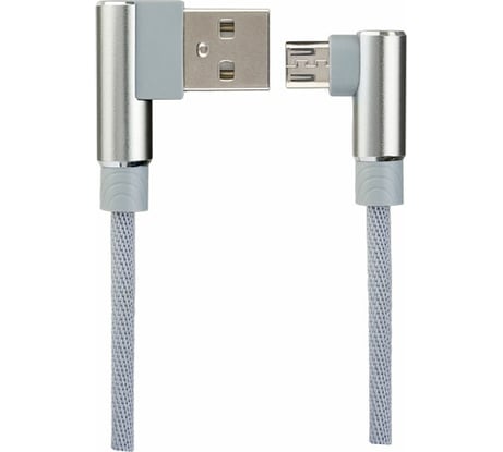Кабель PERFEO USB2.0 A вилка - Micro USB вилка угловой серый длина 1 м. бокс U4805 30 013 258