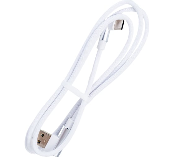 Кабель PERFEO USB2.0 A вилка - USB Type-C вилка угловой белый длина 1 м. бокс U4905 30 013 260 1
