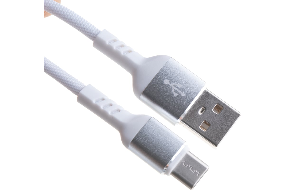 PERFEO Кабель USB2.0 A вилка - USB Type-C вилка, белый, длина 1 м., бокс (U4906)