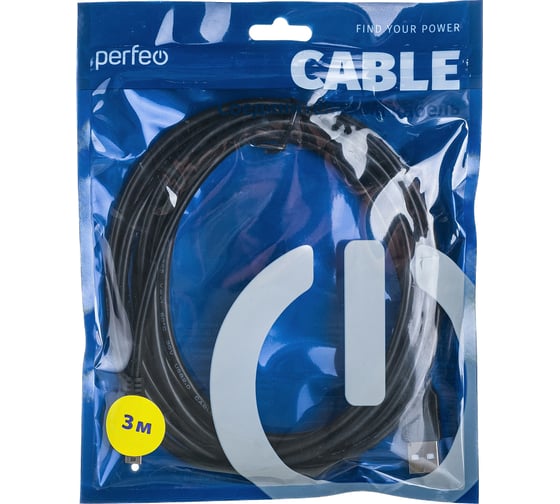 Кабель PERFEO USB2.0 A вилка - Mini USB вилка длина 3 м. U4303 30 005 759