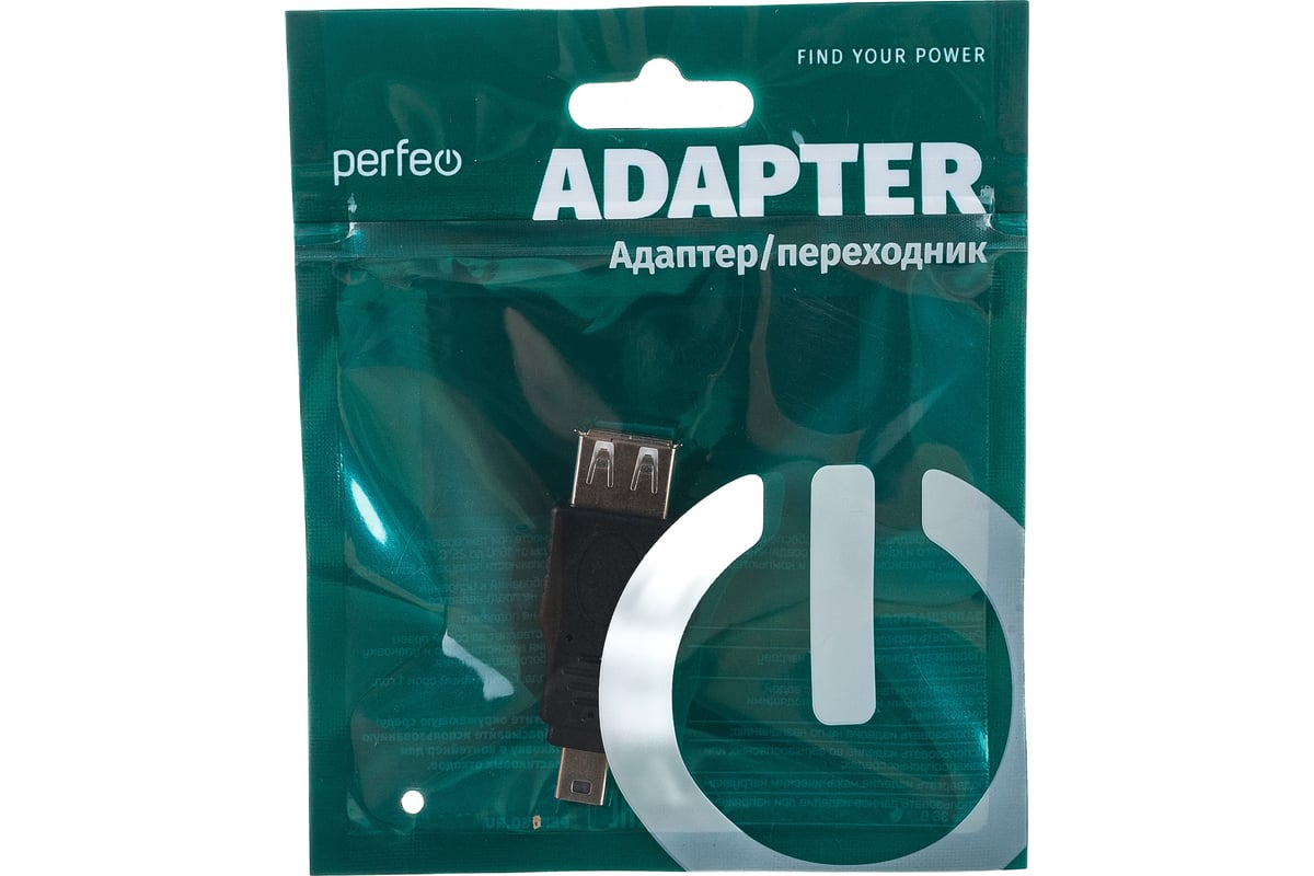 Переходник PERFEO USB2.0 A розетка - Mini USB вилка A7016 30 010 734 ...