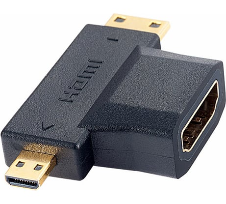 Переходник PERFEO HDMI A розетка - HDMI D micro HDMI вилка HDMI C mini HDMI вилка A7006 30 005 002