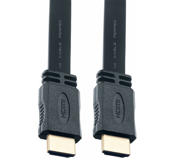Кабель PERFEO HDMI A вилка - HDMI A вилка плоский ver.1.4 длина 2 м. H1302 30 006 498