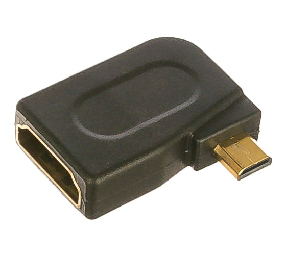 Угловой горизонтальный переходник PERFEO HDMI D micro HDMI вилка - HDMI A розетка A7010 30 005 752