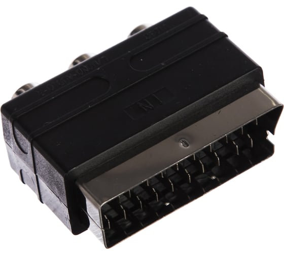 Переходник PERFEO SCART 21 pin вилка IN - 3xRCA розетка видео и стерео-аудио A7007 30 005 007