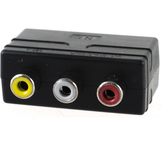 Переходник PERFEO SCART 21 pin вилка IN - 3xRCA розетка видео и стерео-аудио A7007 30 005 007