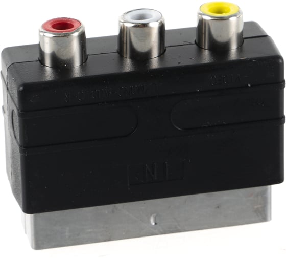 Переходник PERFEO SCART 21 pin вилка IN - 3xRCA розетка видео и стерео-аудио A7007 30 005 007