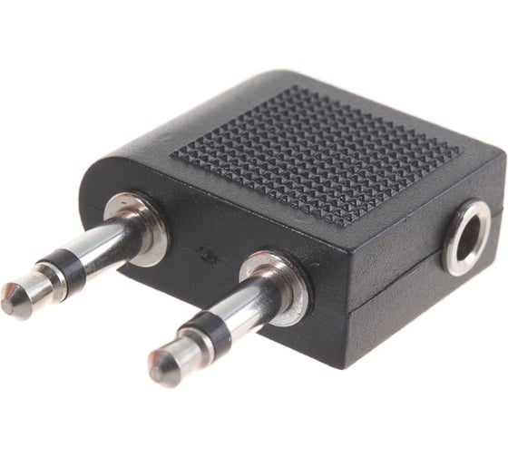 Переходник для авианаушников PERFEO 2xJack 3.5 мм вилка - Jack 3.5 мм розетка A7014 30 007 834