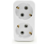 Электрический разветвитель Jilion евро (с заземлением), 2 гнезда, линия, 16А, белый 9533878