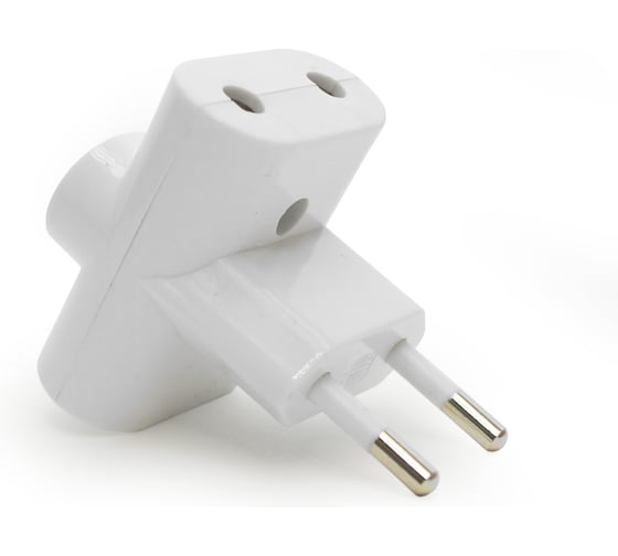 Электрический разветвитель Jilion (без заземления), 3 гнезда, стандарт, 10А, белый 9533873