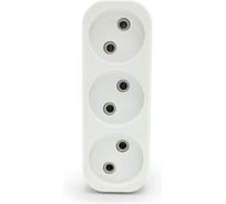 Электрический разветвитель Jilion евро (без заземления), 3 гнезда, линия, 10А, белый 9533862