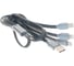 Кабель SKYWAY USB - 3в1: microUSB, Lightning, Type-C 3.0А 1м черный в коробке S09604001 1
