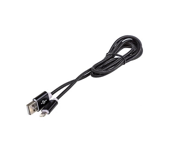 Кабель SKYWAY USB - Lightning 3.0А 1.5м черный в коробке S09601003 1