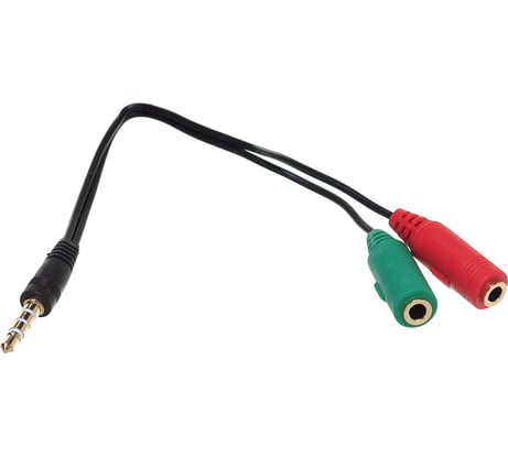 Переходник Defender Headset Jack 2*3.5jack-3.5 4pin jack 0,15м 63012
