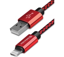 USB кабель Defender ACH01-03T PRO USB2.0 Красный, AM-LightningM,1m,2.1А 87807