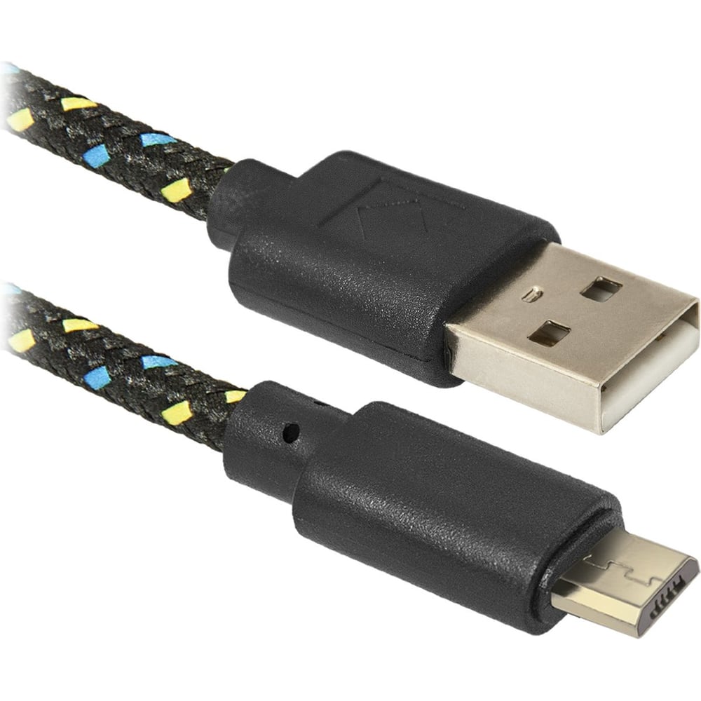 USB кабель Defender USB08-03T USB2.0 AM-MicroBM, 1.0м пакет 87474 -  выгодная цена, отзывы, характеристики, фото - купить в Москве и РФ