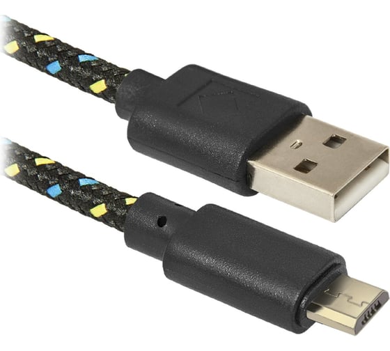 USB кабель Defender USB08-03T USB2.0 AM-MicroBM, 1.0м пакет 87474 1