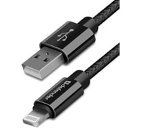 USB кабель Defender ACH01-03T PRO USB2.0 Черный, AM-LightningM, 1m,2.1A 87808