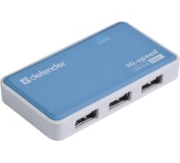 Универсальный USB разветвитель Defender Quadro Power USB2.0, 4 порта, блок питания 2A 83503