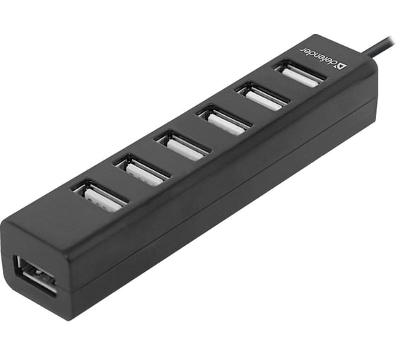 Универсальный USB разветвитель Defender Quadro Swift USB2.0,7 портов 83203