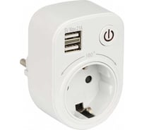Розеточный блок EKF SB-01 розетка 2P E 16А, 2 USB разъема 5V 2,1A PROxima SB-01