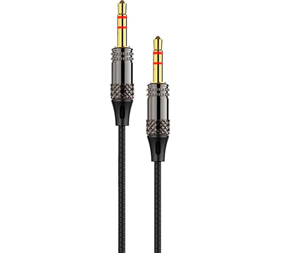 Аудиокабель aux FUMIKO ac03 jack 3.5 мм, черный, 1 м FAC03-01