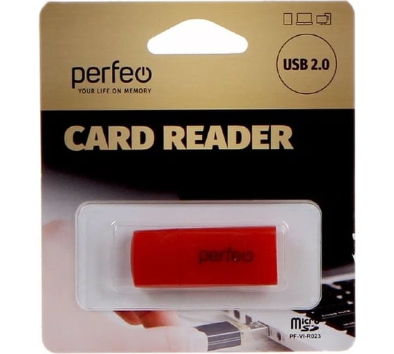 Card Reader PERFEO Micro SD красный 30016046