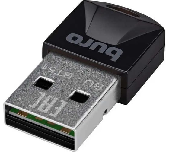 Адаптер BURO USB BU-BT51 BT5.1+EDR class 1.5 20м черный 1697599