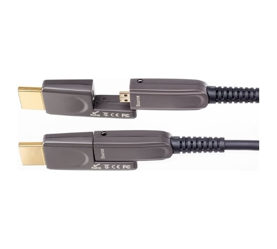 Видео кабель Eagle Cable Profi Micro HDMI 2.0 LWL 18Gbps D>A 15,0 м 3132431015