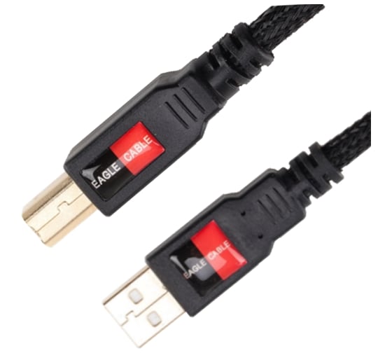Кабель Eagle Cable Deluxe USB A-B 0,8 м 10060008
