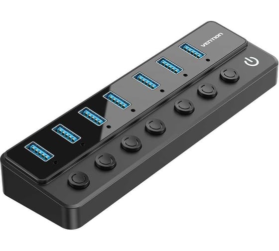 Концентратор VENTION OTG USB 3.0 на 7 портов Черный CHXB0