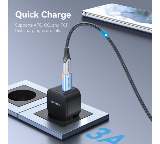 Адаптер-переходник VENTION OTG USB 3.1 AM/CF CUAH0