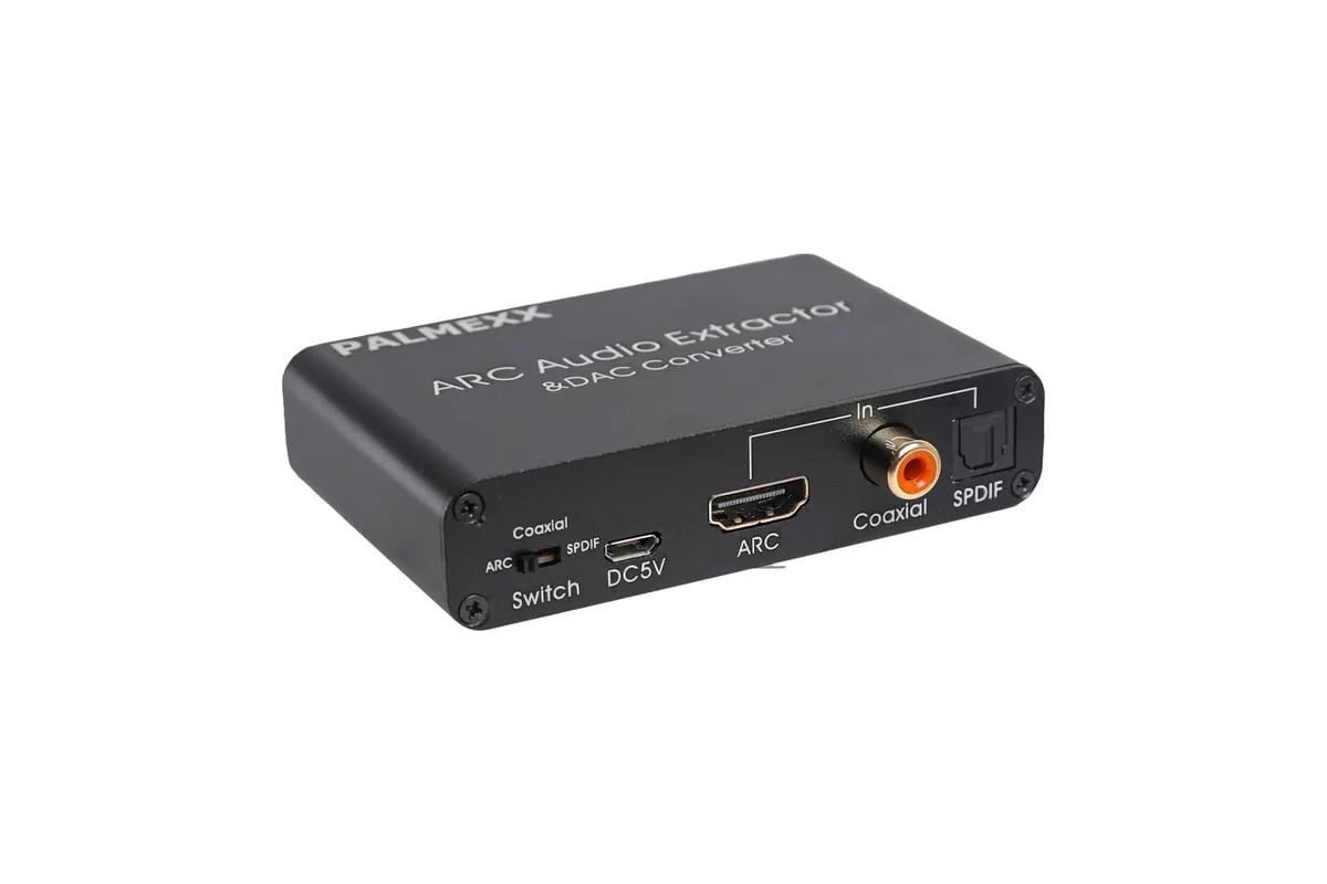 Конвертер ЦАП PALMEXX AY80PRO HDMI ARC Audio Extractor &DAC Converter HDMI,  Coaxial, SPDIF to AUX, L/R, Coaxial, SPDIF PX/AY80-POR - выгодная цена,  отзывы, характеристики, фото - купить в Москве и РФ