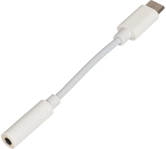 Переходник BURO BHP TPC-JCK Jack 3.5 (f)-USB Type-C (m), белый 1164533