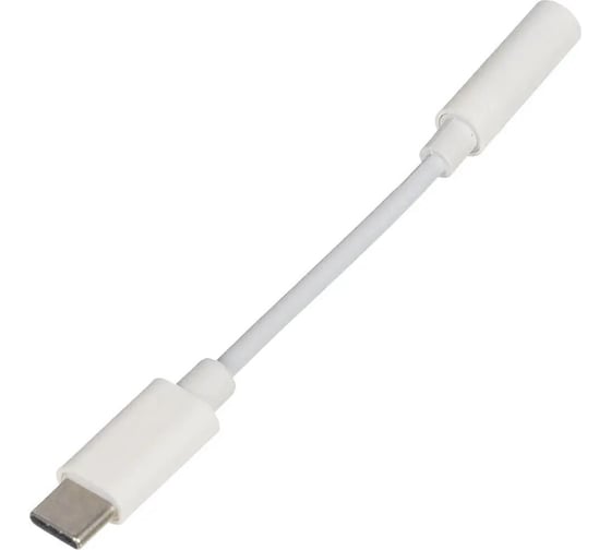 Переходник BURO BHP TPC-JCK Jack 3.5 (f)-USB Type-C (m), белый 1164533