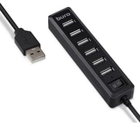 Разветвитель BURO USB 2.0 BU-HUB7-1.0-U2.0 7порт. черный 436334