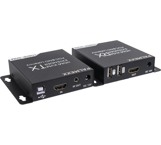 Удлинитель PALMEXX HDMI AYE07KVM по UTP кабелю с функцией KVM (2*USB), 1920*1080p@60Hz, до 50 метров PX/AYE-07KVM