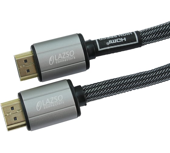 Кабель для передачи сигналов HDMI 2.0 Lazso WH-111(0,5m)-B максимальное разрешение 4Кх2К, 60Hz (4:4:4). cab0083.1