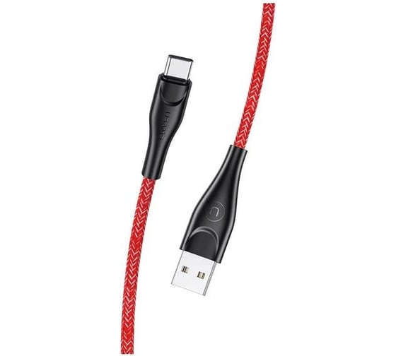 Дата-кабель USAMS -SJ398 USB - Type-C, 3 м, нейлоновая оплетка, красный (SJ398USB02) УТ000021064 1