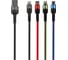 Дата-кабель USAMS US-SJ317 4 в 1, USB - Type-C, micro USB, 2xLightning, черный (SJ317USB01) УТ000020308 1