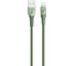 Дата-кабель USAMS US-SJ541 U77 USB - Lightning, 2,4А, с подсветкой, нейлоновая оплетка, 1,2 m, зеленый (SJ541USB03) УТ000029634 1