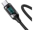 Дата-кабель USAMS US-SJ546 U78 Type-C - Type-C, PD 100W, 5А, LED дисплей, нейлоновая оплетка, черный(SJ546USB01) УТ000029554 1
