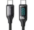 Дата-кабель USAMS US-SJ546 U78 Type-C - Type-C, PD 100W, 5А, LED дисплей, нейлоновая оплетка, черный(SJ546USB01) УТ000029554 2