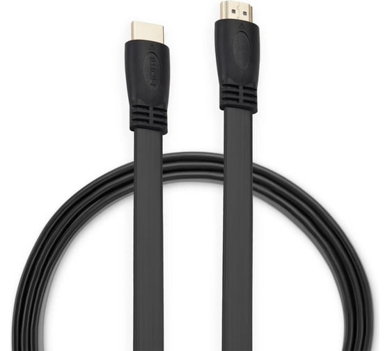 Кабель аудио-видео BURO HDMI 1.4 Flat, HDMI (m)/HDMI (m), 1м, черный (BHP HDMI 1) 395379