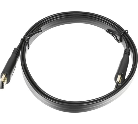Кабель аудио-видео BURO HDMI 1.4 Flat, HDMI (m)/HDMI (m), 1м, черный (BHP HDMI 1) 395379