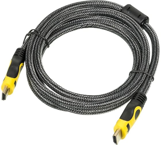 Кабель аудио-видео BURO HDMI 1.4, HDMI (m)/HDMI (m), 1.8м. (HDMI 19M-19M BRAID) 817215