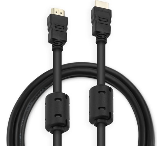 Кабель аудио-видео BURO HDMI 1.4, HDMI (m)/HDMI (m), 1.8м, ферритовые кольца, черный (HDMI-19M/19M-1.8M-MG) 817219